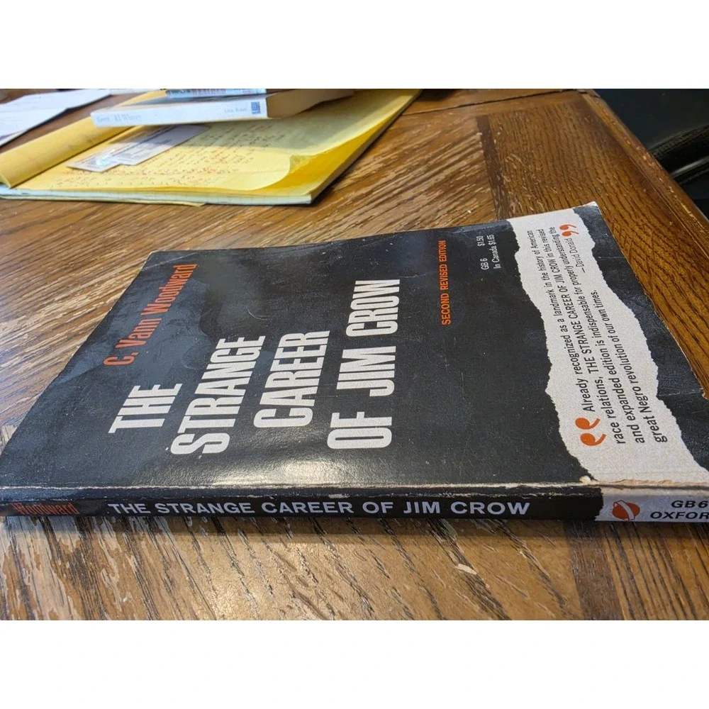 The Strange Career of Jim Crow Paperback 1968 by C Vann Woodward